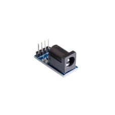 DC 2.1/5.5mm socket for breadboard with LED - breadboard power socket