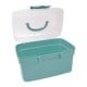 Storage box with handle 20x15x10.5cm - transparent - plastic - organizer