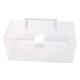 Storage box with handle 20x15x10.5cm - transparent - plastic - organizer