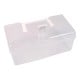 Storage box with handle 20x15x10.5cm - transparent - plastic - organizer