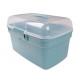 Storage box with handle 20x15x10.5cm - transparent - plastic - organizer