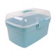 Storage box with handle 20x15x10.5cm - transparent - plastic - organizer
