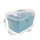 Storage box with handle 20x15x10.5cm - transparent - plastic - organizer