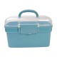 Storage box with handle 20x15x10.5cm - transparent - plastic - organizer