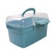 Storage box with handle 20x15x10.5cm - transparent - plastic - organizer