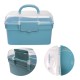 Storage box with handle 20x15x10.5cm - transparent - plastic - organizer