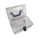 Storage box with handle 20x15x10.5cm - transparent - plastic - organizer
