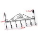 Door clothes hanger with 7 hooks - black - door holder