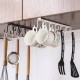 Double hanger suspended under the cabinet - black - handle with 10 hooks for cups Double hanger suspended under the cabinet - black - handle with 10 hooks for cups
