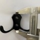 Double wall hanger - black - 45mm - Metal hook for clothes