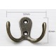 Double wall hanger - black - A2700 - Metal hook for clothes