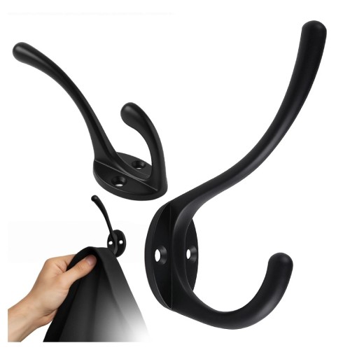 Double wall hanger - black WT-002 - Metal coat hook Double wall hanger - black WT-002 - Metal coat hook
