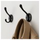 Double wall hanger - black WT-002 - Metal coat hook Double wall hanger - black WT-002 - Metal coat hook