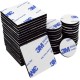 Double-sided micro-rubber with glue 2mm 30x30mm black - square - 3M - self-adhesive foam pad