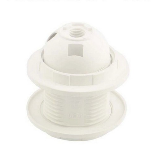 E27 lampholder with adjustable collar - white - Plastic socket E27 lampholder with adjustable collar - white - Plastic socket
