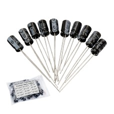 Set of electrolytic capacitors - 120 pcs - 12 types of values