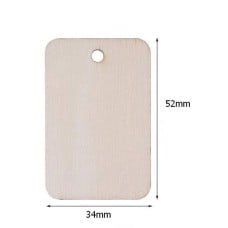 Faneros etiketė 52x34mm 25vnt - Kabykla drožimui ir dažymui - Formatka