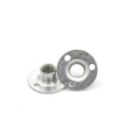 Locking nut M10 10x27.5x1.5 with collar - 3-hole for screwing