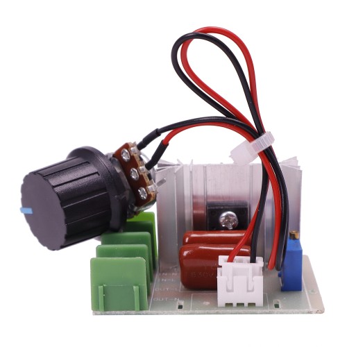 Power regulator module AC 230V 2000W - potentiometer on 20cm cable - maximum 2kW Power regulator module AC 230V 2000W - potentiometer on 20cm cable - maximum 2kW
