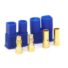 GOLD plugs - 3.5mm EC3 with cover - female and male - 2 pairs