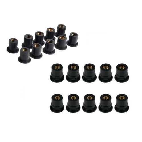 Rubber nut for windows M5x0.8 - vibration damping nuts Rubber nut for windows M5x0.8 - vibration damping nuts
