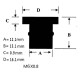 Rubber nut for windows M6x0.8 - vibration damping nuts