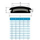 Rubber plug - for 22mm hole - black