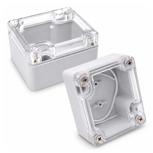 Hermetiškas korpusas elektronikai 65x58x35mm, atsparus vandeniui, su sandarikliu, pilkas Hermetiškas korpusas elektronikai 65x58x35mm, atsparus vandeniui, su sandarikliu, pilkas