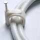 Cable holder with nail 10mm - 100 pieces - white - cable holder