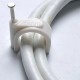Cable holder with nail 4mm - 100 pieces - white - cable holder