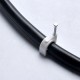 Kabelio laikiklis su vinimi 6mm - 100 vnt, - Baltas - Laido laikiklis