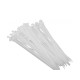 Kabelių raištis 2.5x150 mm - baltas - 100 vnt