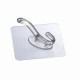 Hook - double self-adhesive hanger - 7x7cm transparent - wall holder