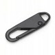 Snap hook for zipper puller - black 3.7cm
