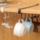 Hanger suspended under the cabinet - black - holder with hooks for cups