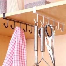 Hanger suspended under the cabinet - black - holder with hooks for cups