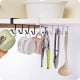 Hanger suspended under the cabinet - black - holder with hooks for cups