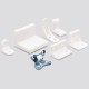 Corner connector for furniture 22x38mm - white - Furniture bracket - Angle support