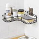 Corner bathroom shelf - black - Shower basket for shampoo gel #KOMIS