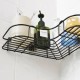 Corner bathroom shelf - black - Shower basket for shampoo gel #KOMIS
