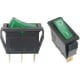 KCD3-101N raktinis jungiklis – ON/OFF – 3 PIN – žalias