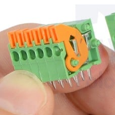 KF141V screwless terminal connector - 6 pin - for PCB soldering - quick connector