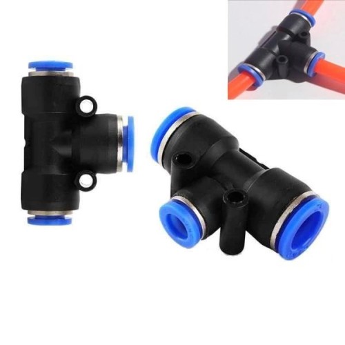 Plug-in connector T-tee PE-8mm - Pneumatic quick connector for water Plug-in connector T-tee PE-8mm - Pneumatic quick connector for water