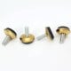 Foot with joint 35x18mm gold - furniture leg M8 - adjustable foot for furniture