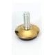 Foot with joint 35x18mm gold - furniture leg M8 - adjustable foot for furniture