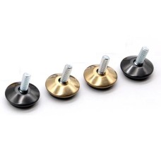 Koja su jungtimi 35x18mm aukso spalvos - baldų kojelė M8 - reguliuojama koja baldams