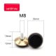 Foot with joint 35x18mm gold - furniture leg M8 - adjustable foot for furniture
