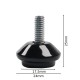Foot with joint 16x14mm black - furniture leg M6 - adjustable foot for furniture