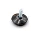 Foot with joint 35x18mm black - furniture leg M8 - adjustable foot for furniture