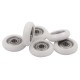 Kreipiantis ratas 5x21.5x7mm - ašis 5mm - nailoniniai - guoliai - 3D spausdintuvams ir mašinoms.